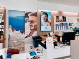 Ottica Dario Bertuletti monitor interno marketing displpay verona