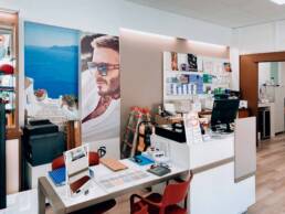 Ottica Dario Bertuletti monitor interno marketing displpay verona