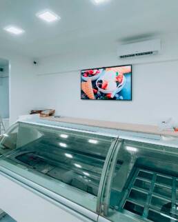 gelateria icedream cambiago milano monitor interno marketing display verona